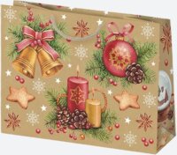 Iris Eko Karácsonyi Ajándék Papírtáska (30 x 23 cm) - Különböző mintás