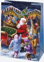 Iris Karácsonyi Ajándék Papírtáska (35 x 48 x 13 cm) - Különböző mintás