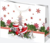 Iris Karácsonyi Ajándék Papírtáska (38 x 29 x 10 cm) - Különböző mintás