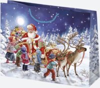 Iris Karácsonyi Ajándék Papírtáska (38 x 29 x 10 cm) - Különböző mintás