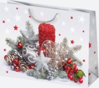 Iris Karácsonyi Ajándék Papírtáska (38 x 29 x 10 cm) - Különböző mintás