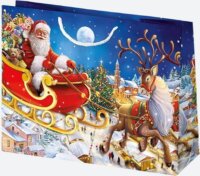 Iris Karácsonyi Ajándék Papírtáska (38 x 29 x 10 cm) - Különböző mintás