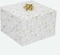 Iris Ajándék tekercses csomagoló papír (200 x 70cm) - Arany / Fehér