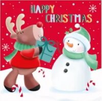 Iris Karácsonyi ajándék kártya 20db/csomag ( 10 x 10 cm) - 2 féle mintás