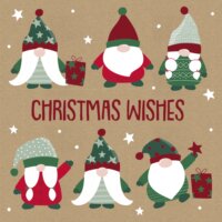 Iris Kraft Karácsonyi Ajándék kártya 12db/csomag (14 x 14cm) - Kétféle mintás