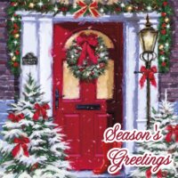 Iris Karácsonyi Ajándék kártya 12db/csomag (14 x 14cm) - Kétféle mintás