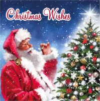 Iris Karácsonyi Télapós Ajándék kártya 12db/csomag (14 x 14cm) - Kétféle mintás