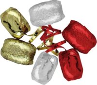 Iris Ajándék Fényes kötöző Szalag 6 db/csomag (10m x 5mm) - Ezüst / Arany / Piros