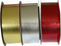 Iris Karácsonyi Ajándék Díszítő szalag (10 m / db) - Arany / Ezüst / Piros