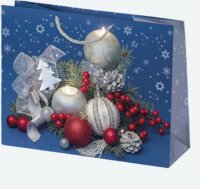 Iris Karácsonyi Ajándék Papírtáska (30 x 23 x 10cm) - Különböző mintás