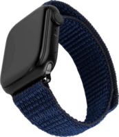 Fixed Sporty Apple Watch S1/2/3/4/5/6/7/8/9/SE1/SE2 Nylon Okosóra szíj 38/40/41mm - Sötét kék