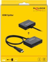 DeLock 87747 HDMI apa - 2x HDMI anya 4K 60Hz Elosztó - Fekete