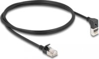 DeLock 80287 S/FTP Cat6a RJ45 90° Patch kábel 1m - Fekete