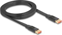 DeLock 81006 DisplayPort - DisplayPort 1.4 8K 60Hz Lapos kábel 2m - Fekete