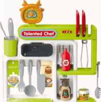 Manyuk Toys Játékkonyha szett kiegészítőkkel - Zöld