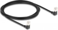 DeLock 80300 S/FTP Cat6a RJ45 90° Patch kábel 2m - Fekete