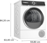 Bosch WQH245B4BY Hőszivattyús szárítógép 9kg 193 kWh - Fehér