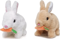 Manyuk Toys Interaktív nyuszi plüss játék hordozóban 17 cm - Többféle