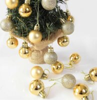 Iris Karácsonyi Műanyag gömb dísz készlet 100 darabos Vegyes méret - Arany