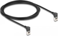 DeLock 80282 S/FTP Cat6a RJ45 90° Patch kábel 2m - Fekete