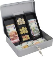 Rottner HomeStar Cash4 3 Osztásos Pénzkazetta 30 x 9 x 24,5 cm - Ezüst