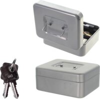 Rottner HomeStar Cash2 3 Osztásos Pénzkazetta 9 x 20 x 16,5 cm - Ezüst