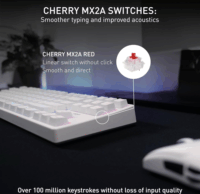 Cherry XTRFY K4V2 TKL Mechanikus Gaming Vezetékes Billentyűzet DE - Fehér