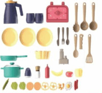 Játékkonyha szett kiegészítőkkel és világítással gyerekeknek - Rózsaszín