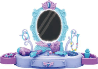 Fésülködőasztal világító tükörrel és kiegésztőkkel lányoknak - Rózsaszín/Lila