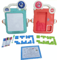 Fan Sheng Da 2 az 1-ben játék- és rajztábla - Zöld/Piros