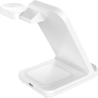 Fixed Vezeték nélküli 3in1 töltő állomás Samsung eszközökhöz 15W+5W+2.5W - Fehér