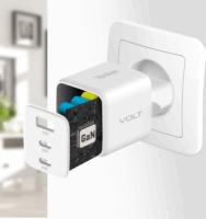 Yenkee YAC G65 VOLT 2xUSB-C / USB-A Hálózati Töltő Adapter 65W - Fehér