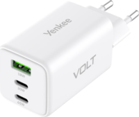 Yenkee YAC G65 VOLT 2xUSB-C / USB-A Hálózati Töltő Adapter 65W - Fehér