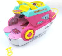 Lakóhajó szett babával és kiegészítőkkel 7 darabos 38cm