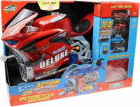 Manyuk Toys Parkolóvá alakítható motor fény- és hangeffektekkel - Piros