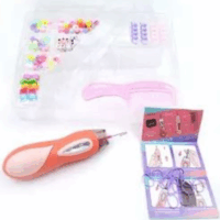 Hajfonó készlet színes gyöngyökkel lányoknak