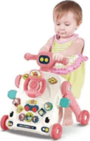 Járássegítő matatófal és foglalkoztató 3 az 1-ben asztal - Rózsaszín/Fehér