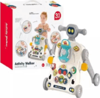 Járássegítő matatófal és foglalkoztató 3 az 1-ben asztal - Szürke/Fehér
