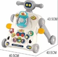 Járássegítő matatófal és foglalkoztató 3 az 1-ben asztal - Szürke/Fehér