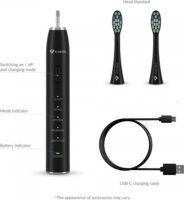 TrueLife SonicBrush Clean30 Black Elektromos Szónikus Fogkefe - Fekete