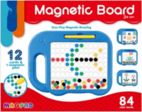 Magpad Elefánt alakú mágneses képkirakó 84 db színes gyönggyel - Kék