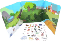 Oktatókönyv 34 darab zselés újrahasználható állatos matricákkal