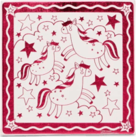 Crayola Fóliás vászonkép unikornis mintákkal - 20 x 20 cm