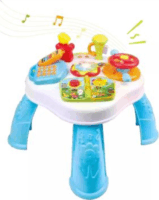 ZiziToy Magyar nyelvű Interaktív Multifunkciós foglalkoztató asztal - Fehér/Kék