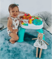 ZiziToy Magyar nyelvű Interaktív Multifunkciós foglalkoztató asztal - Fehér/Kék