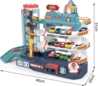 Homkey Többfunkciós Városi parkolóház 20 darab kisautóval 45 cm