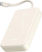 Ugreen Nexode PB505 Powerbank integrált kábellel USB-A + USB-C / 20000mAh 20W - Fehér
