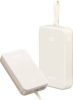 Ugreen Nexode PB505 Powerbank integrált kábellel USB-A + USB-C / 20000mAh 20W - Fehér