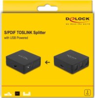 Delock 63397 1x Toslink anya - 3x Toslink anya Aktív optikai elosztó