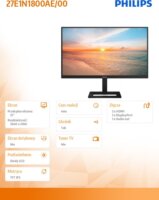 Philips 27" 27E1N1800AE/00 16:9 4K IPS Gaming Monitor - Fekete